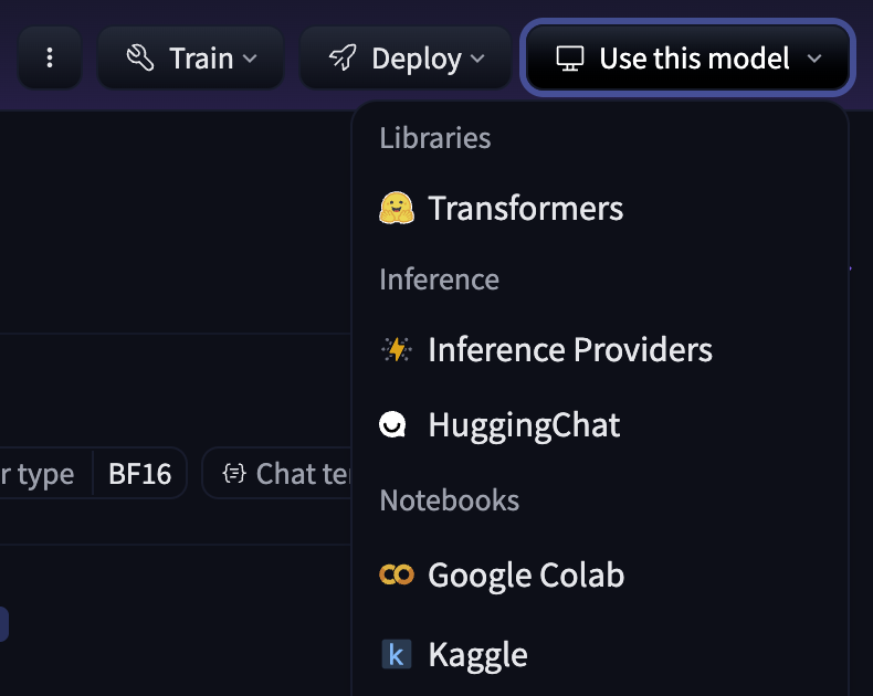 colab and kaggle button