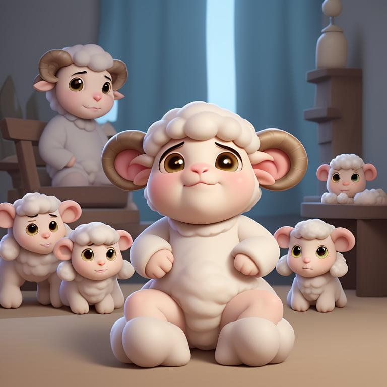 Adorable baby sheep