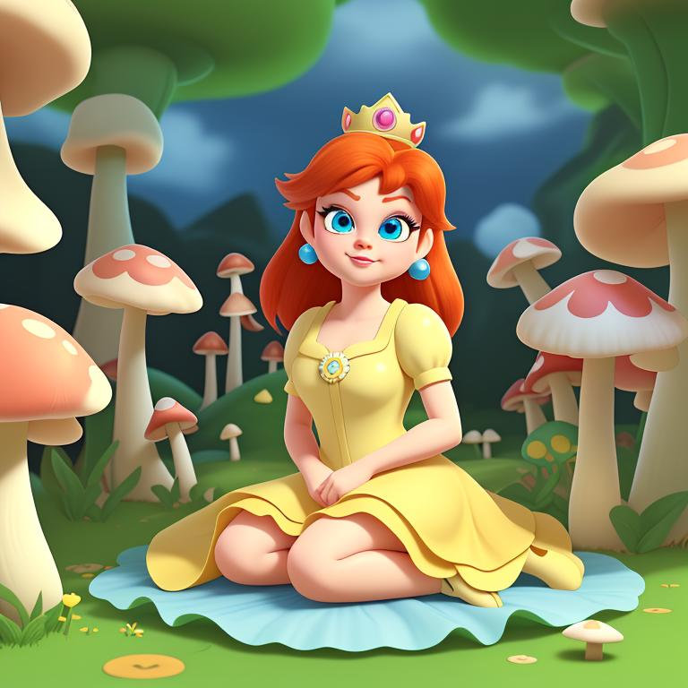 Princess Daisy in the Mushroom Kingdom.